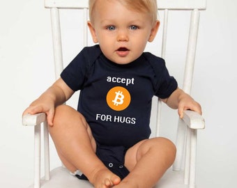 Bitcoin baby bodysuit Bitcoin kleding voor baby Crypto baby