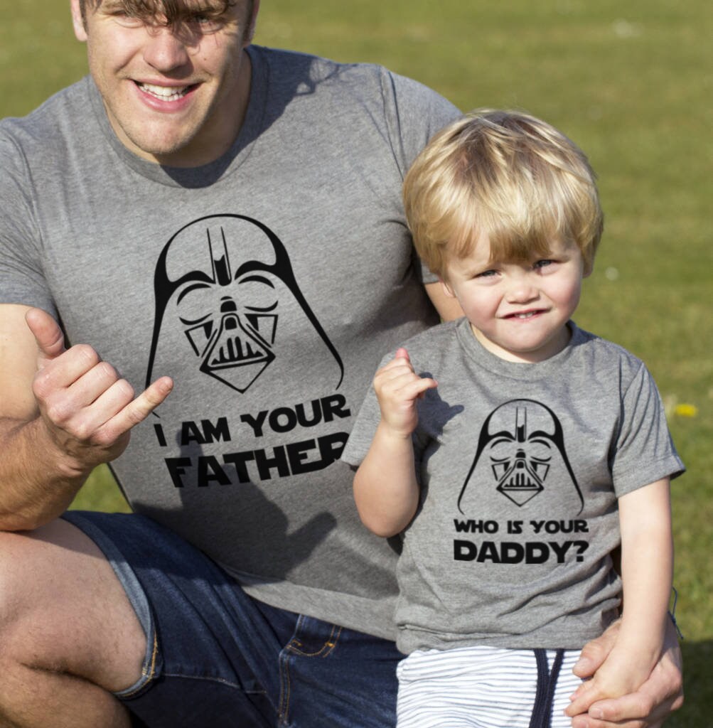 Father son matching shirts star wars Funny dad and baby shirts Etsy