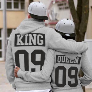 Couples hoodies couples sweaters King and Queen sweatshirts king and queen hoodies king and queen couple sweatshirts anniversary gift hoodie