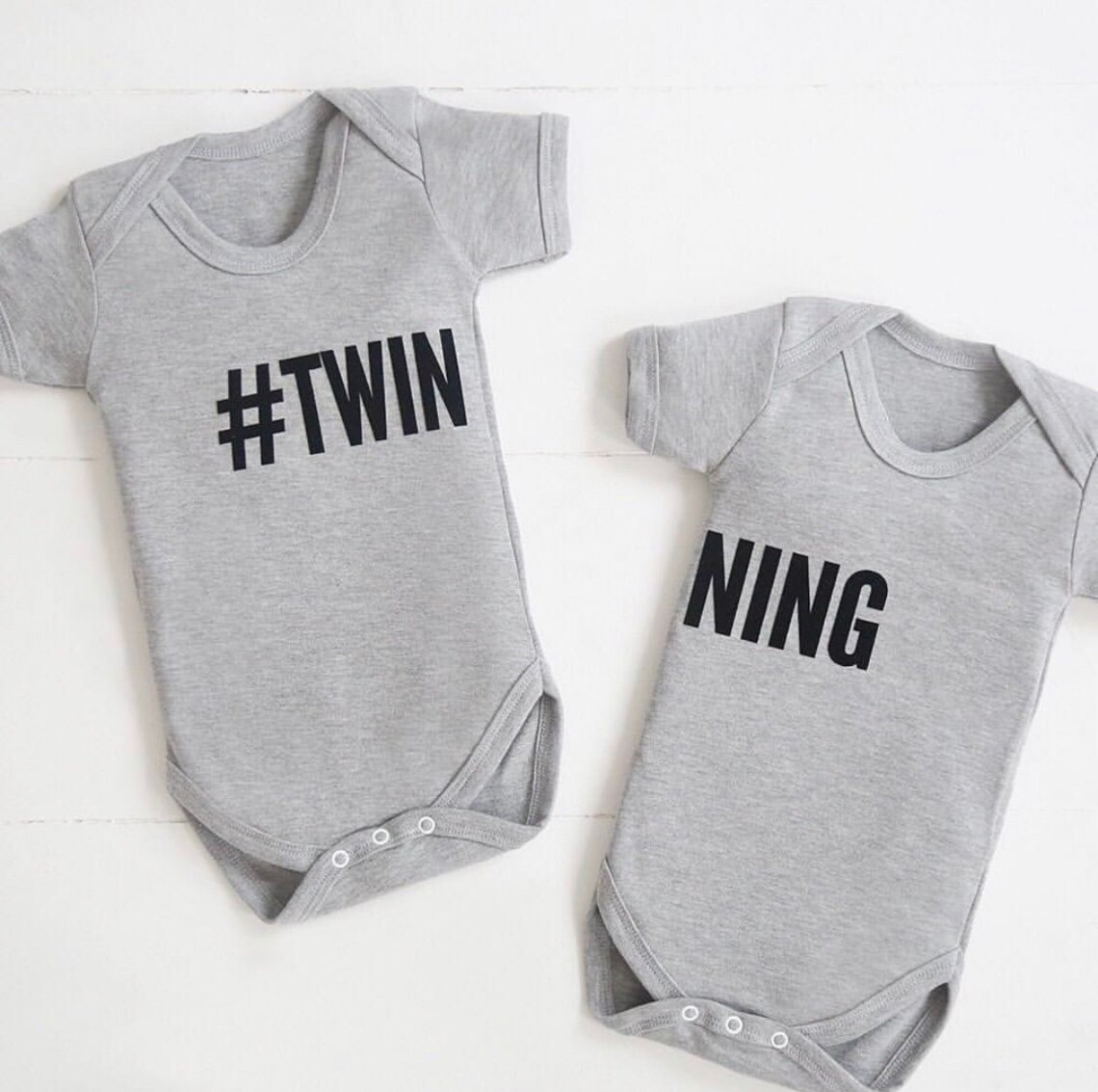 Twinning Twin Baby Set Twin Besties Best Friends Baby Bodysuit Etsy
