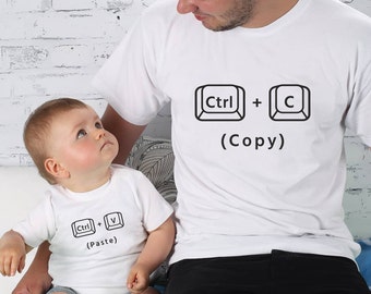 Father and Baby matching shirts, Ctrl+C Ctrl+V matching shirts, matching father baby shirts, father baby shirts, UNISEX