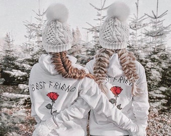 BEST FRIEND Couples Hoodies, Best friend sister, Hoodies for couples, Matching Couple Sweaters, BFF Hoodies, Christmas sweater