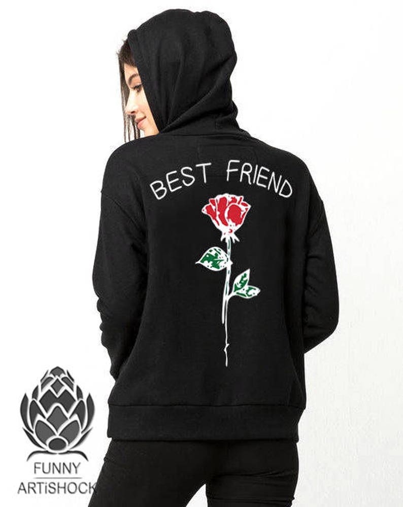 BEST FRIEND Couples Hoodies, Best friend sister, Hoodies for couples, Matching Couple Sweaters, BFF Hoodies, Christmas sweater image 3