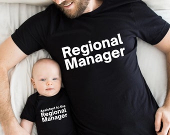 Father son matching shirts Regional manager assistant regional manager Fathers day gift