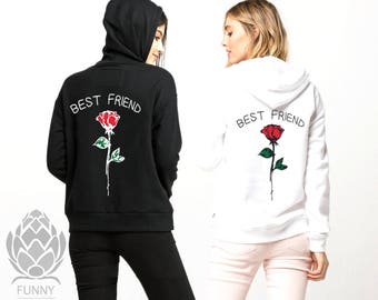 BEST FRIEND Couples Hoodies, Matching Couple Sweatshirts, Matching Couple Sweaters, BFF Hoodies, Friends shirts