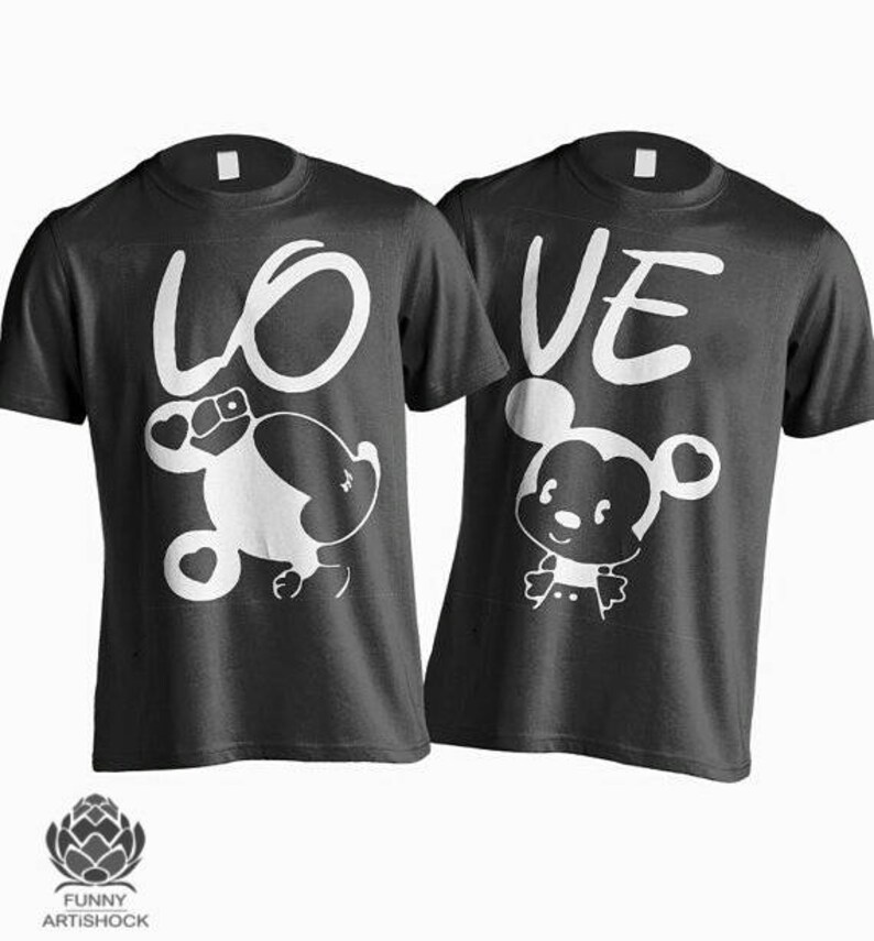 Couple T-shirts Set love Couple T-shirts Custom - Etsy
