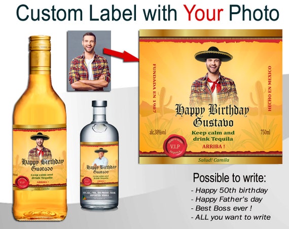 Personalized Jose Cuervo Tequila Label Mexican Tequila Bottle Etsy