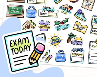 student planner ut Back to School Functional Stickers - Teacher, Student and Parent Sticker Sheets for Planners and Journals