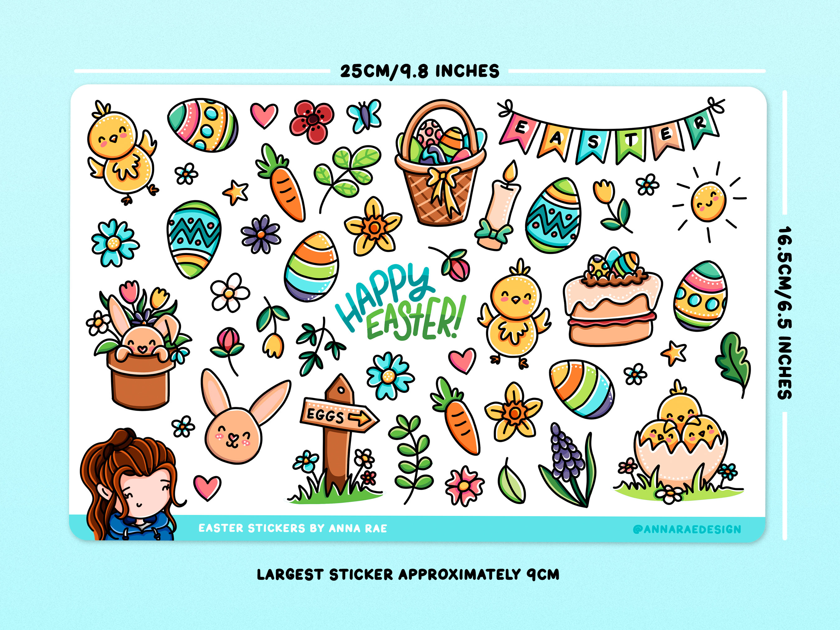 Easter Stickers - Spring Sticker Sheet for Planners and Journals ...