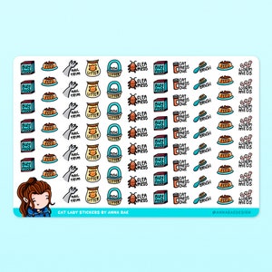 Sticker planificateur de soins pour chats - Nourrir le chat, rappel de litière pour chat, suivi des médicaments pour animaux de compagnie