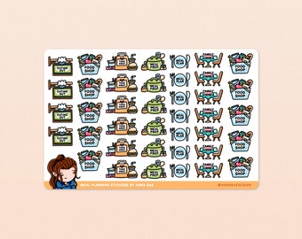 Meal Plan Stickers - Cute Meal Planning Sticker Sheets for Planners and Journals