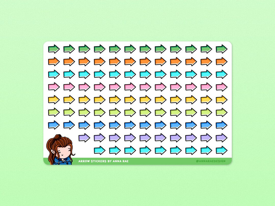 Arrow Planner Stickers - Organising Sticker Sheets for Calendars ...