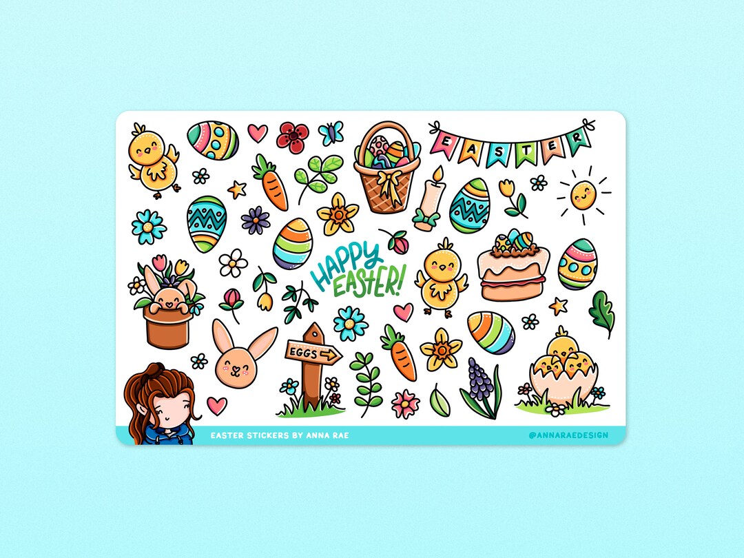 Easter Stickers - Spring Sticker Sheet for Planners and Journals ...