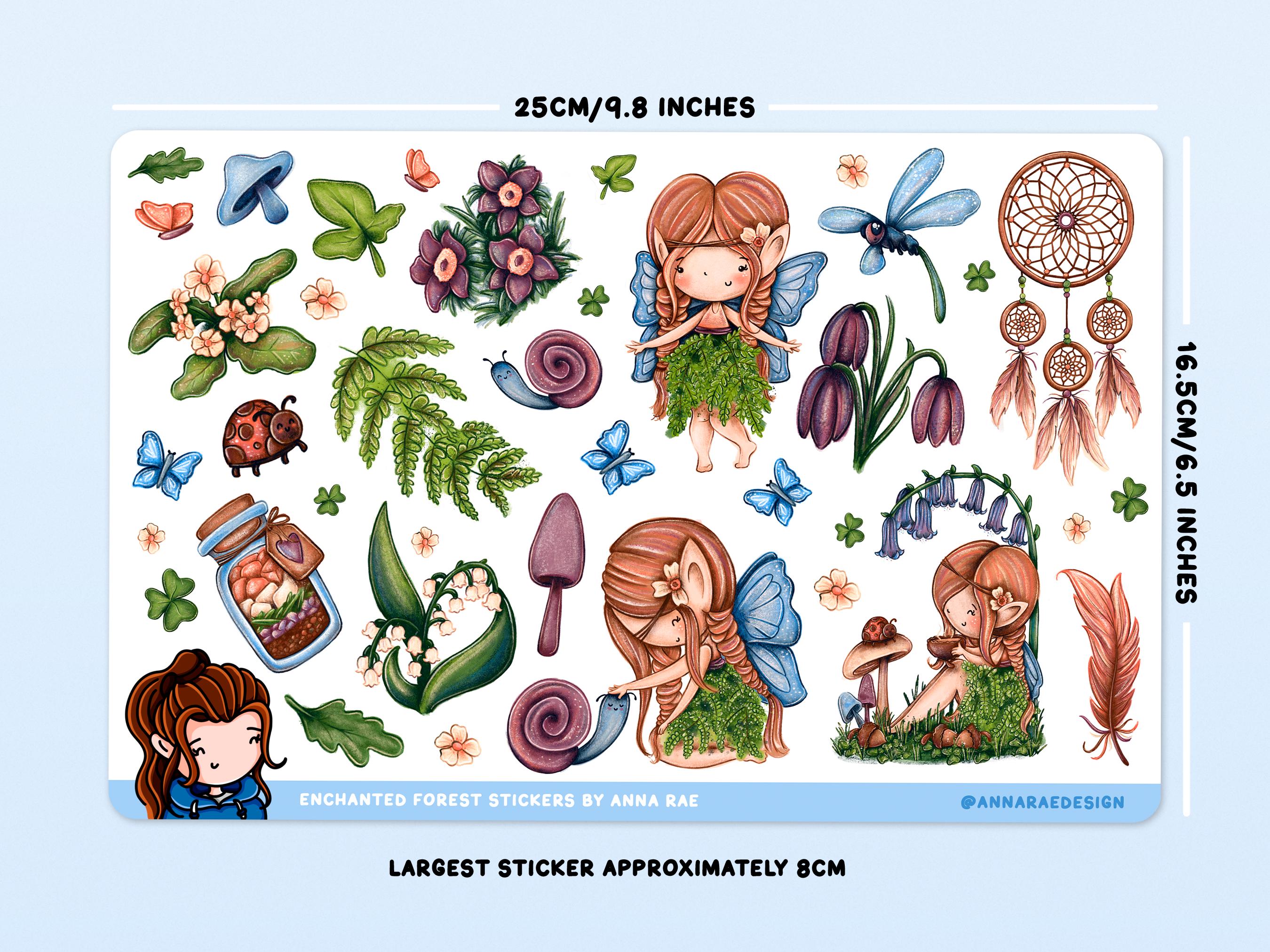 Enchanted Forest Planner Sticker Kit - Woodland Fairy Sticker Sheets ...