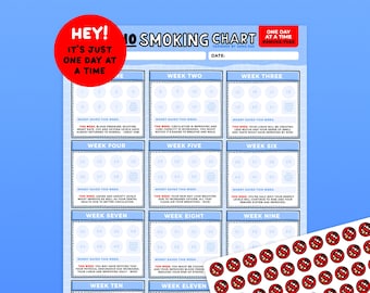 a week without smoking cigarettes No Smoking Sticker Chart