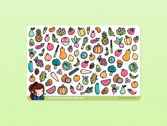 Adesivi A Tema Frutta Per Album E Planner: 60 Pezzi In PET Con Limone, Uva, Arancia, Più Perle, Centrini E Spago, Fai Da Te - 5
