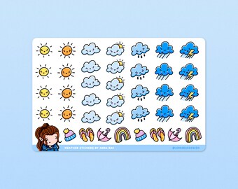 Weather Stickers - Wetter Aufkleber für Planer und Journals