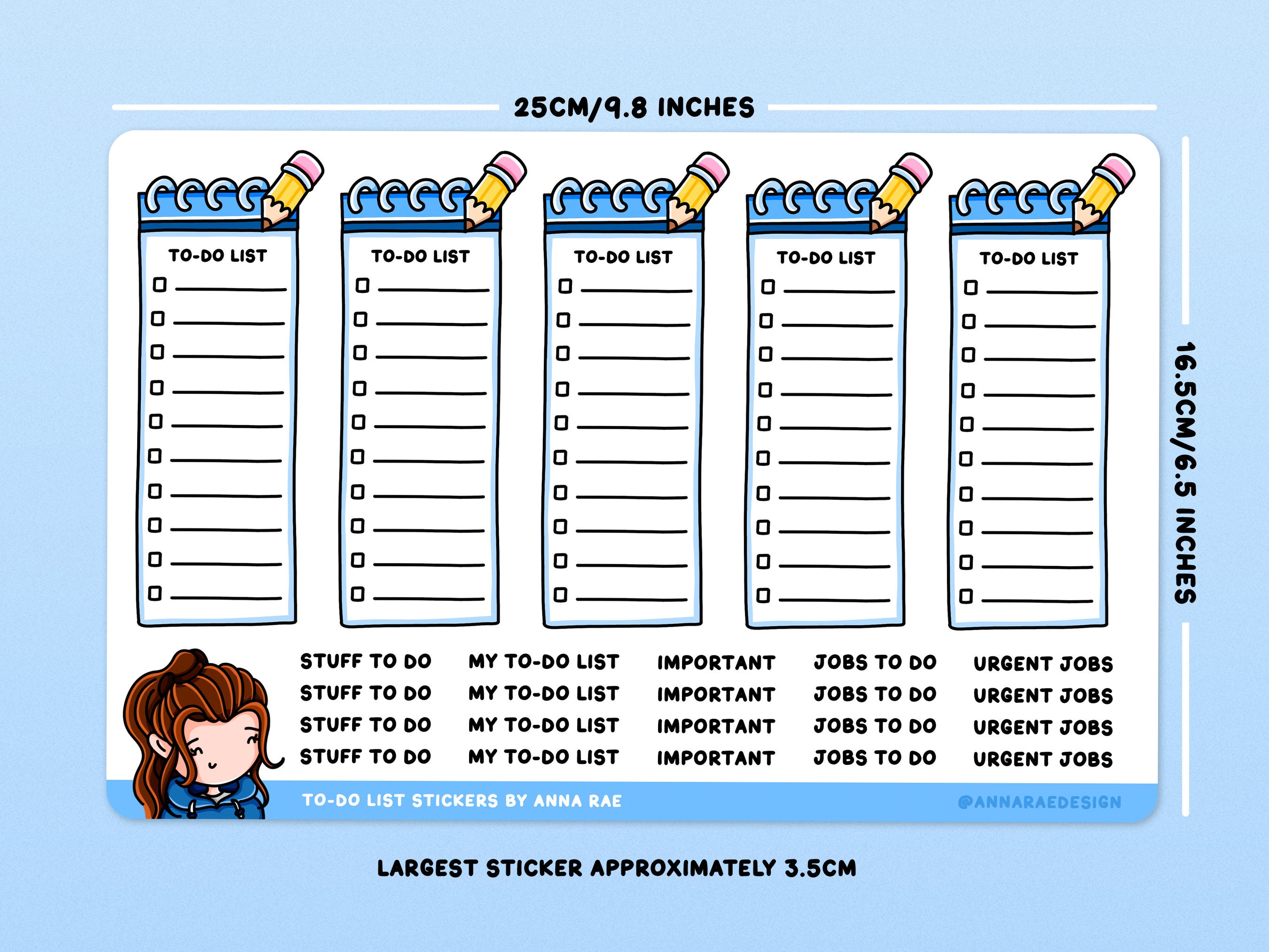 Topic List Sticker To-list Stickers - Organising Sticker Sheets for Planners and Journals ...
