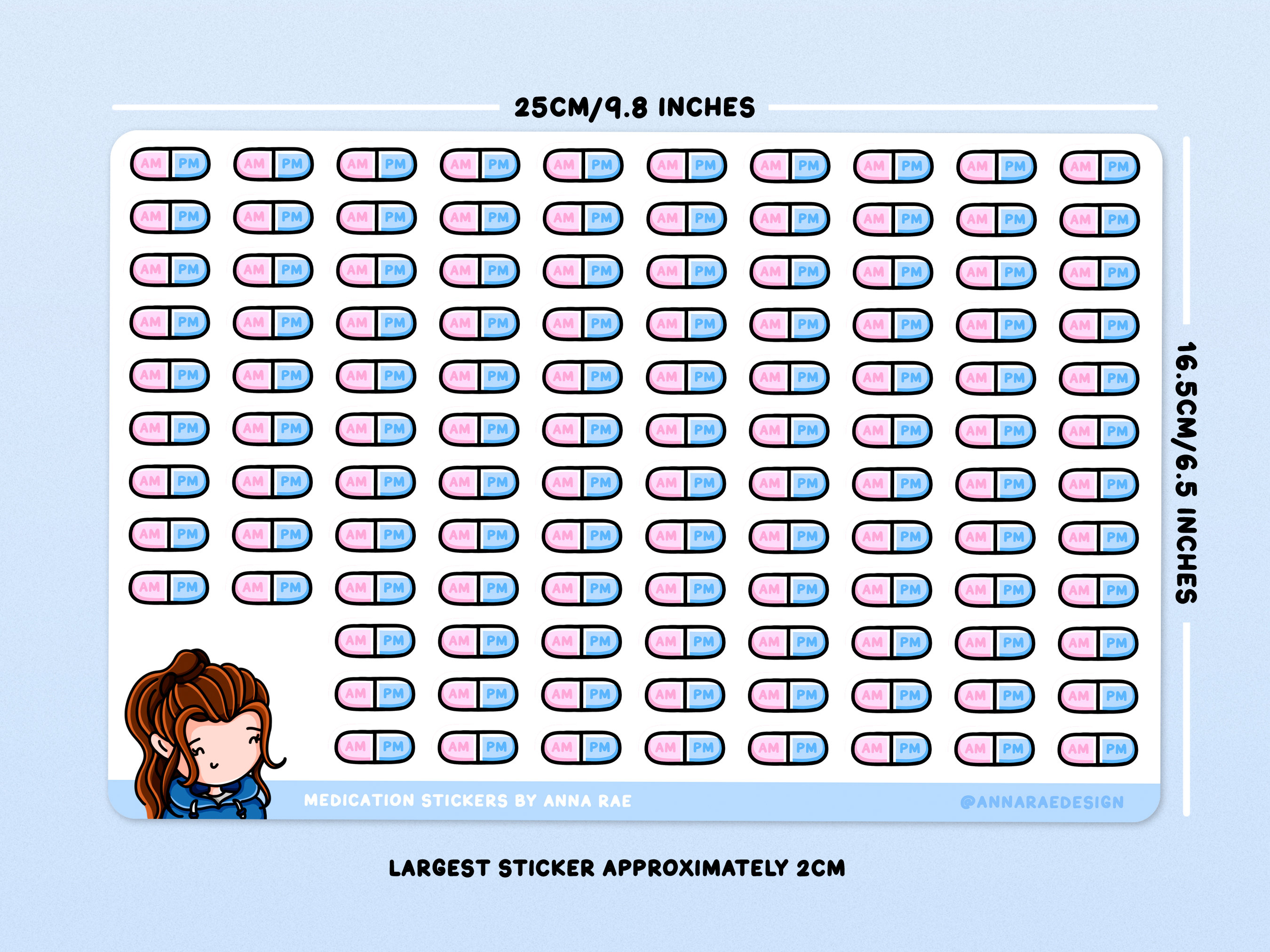 Medication Guide Sticker Medication Tracker Stickers - Pill Reminder Sticker Sheet for Planners ...
