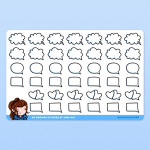 Stickers bulles - Jolie feuille d'autocollants fonctionnels pour agendas et journaux