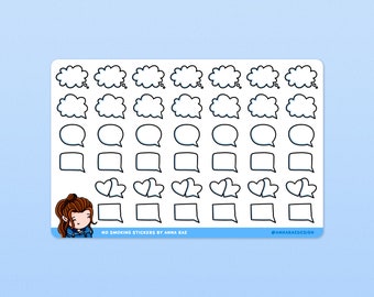 Speech Bubble Stickers - Cute Functional Sticker Sheet for Planners and Journals