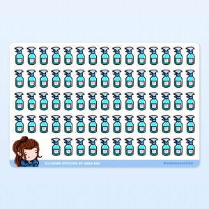 Stickers vaporisateurs - Feuille d'autocollants de nettoyage pour agendas et journaux