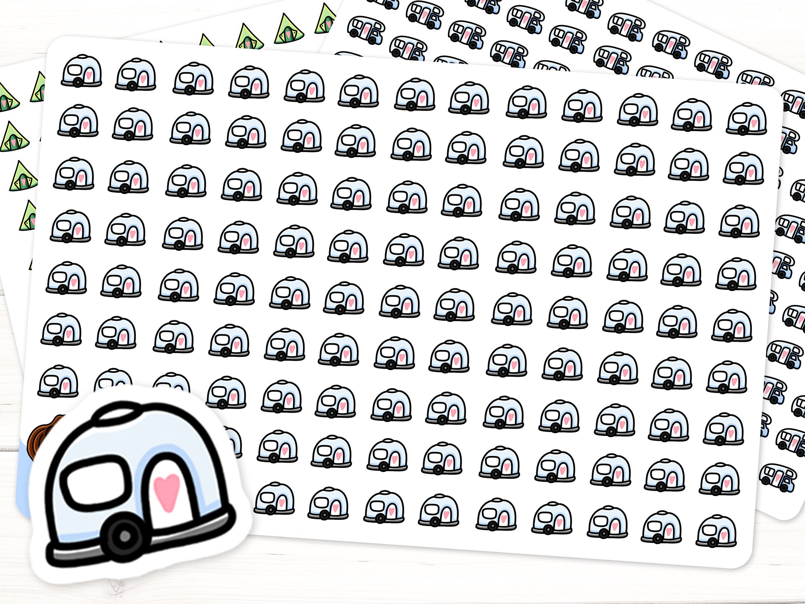 Adventure Stickers - Map Stickers - Camping, Tenting, Motorhome, Campervan, Van, Caravan, Popup, Bikes, Hiking, Walking