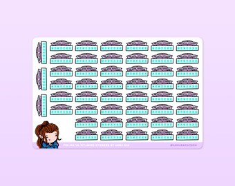Prenatale vitamine-trackerstickers - zwangerschap, zwanger worden, aanstaande moeder, vruchtbaarheid, TTC, gezinsplanning