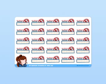 Quit Smoking Stickers - Smoking Tracker Sticker Sheet for Planners and Journals