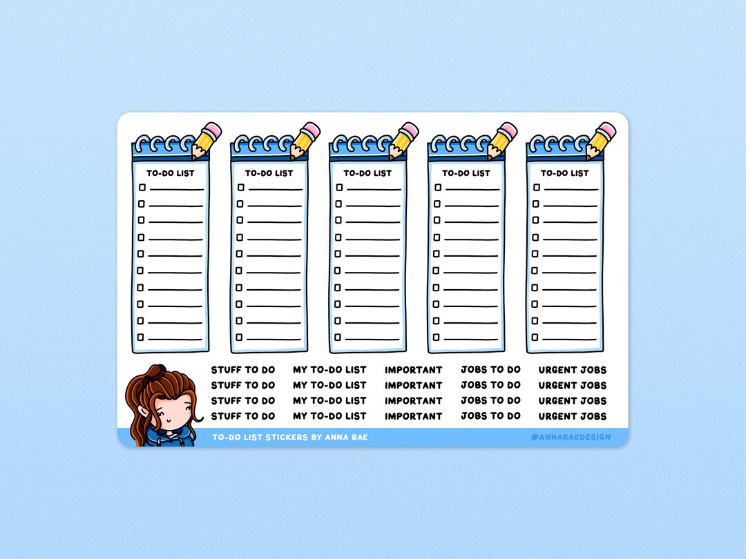 Topic List Sticker To-list Stickers - Organising Sticker Sheets for Planners and Journals ...
