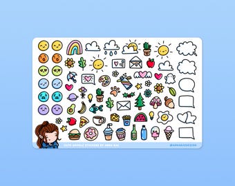 Cute Stickers - Planner Sticker Sheets for Journals, Diaries and more! Designed to be used in my Wall Calendar