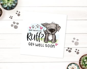Dog Get Well Card - Etsy