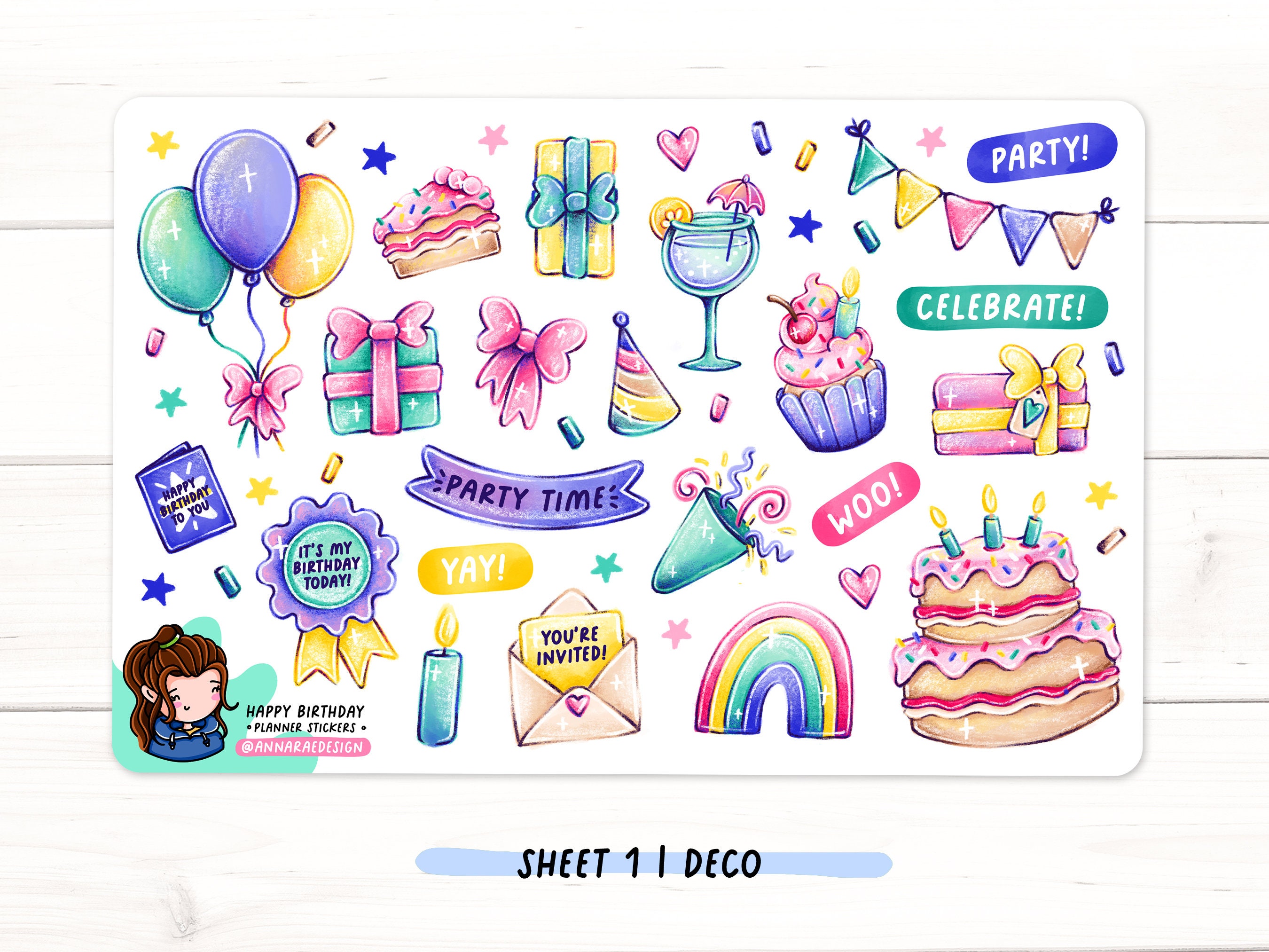 Buy Happy Birthday - Die cut stickers - StickerApp