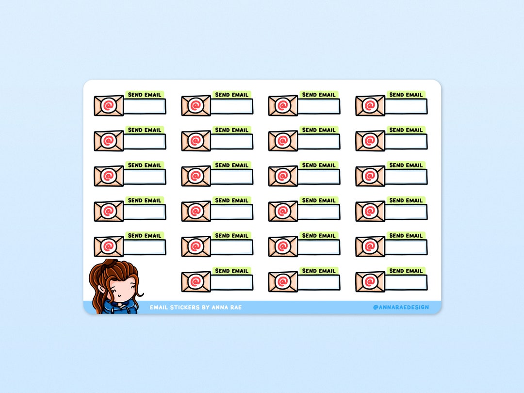 Email Sticker Pack Email Stickers - Send Email Reminder Sticker Sheet for Planners and ...