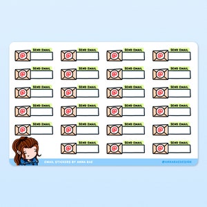 E-mailstickers - stickervel e-mailherinnering verzenden voor planners en tijdschriften