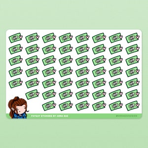 Payday Stickers - Wages Sticker Sheet for Planners and Journals