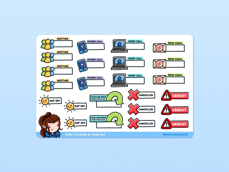 Work Stickers - Working Sticker Sheet for Planners and Journals - Etsy