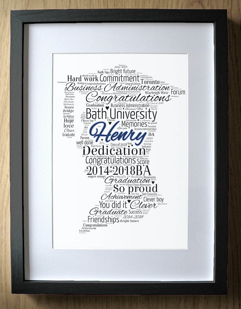 Graduation Gift for Boys - Man - Him - Personalized Graduate Degree ...