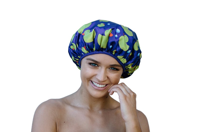 Shower Caps Inner Layer Microfiber Ultra Protective Bath Image 0
