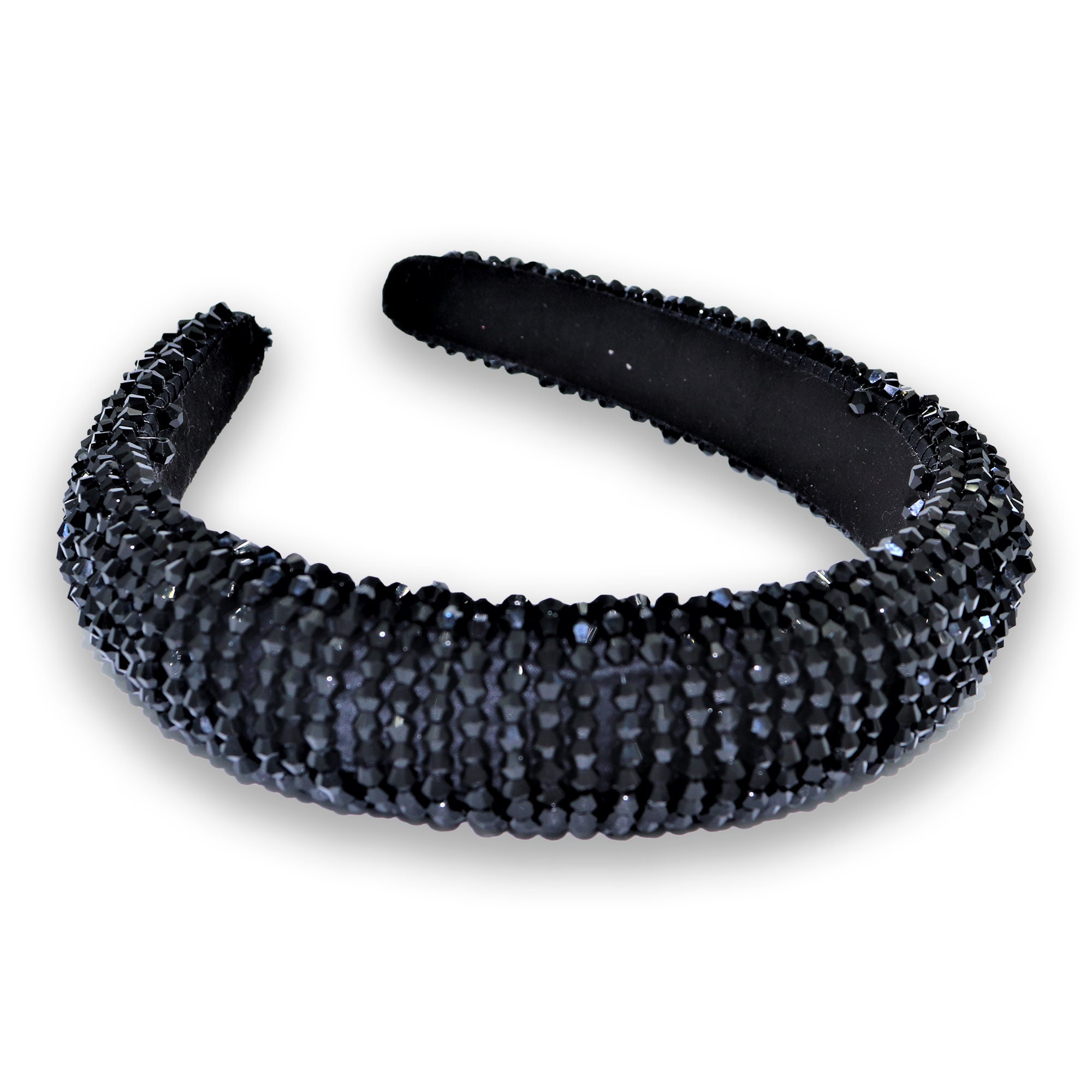 Black Rhinestone Headband Headband For Women Hair | Etsy