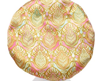 XL Shower Cap - Microfiber LIned - Triple Layer - Extra Protection - Frizz Free -  Hair care -  Leaf Design