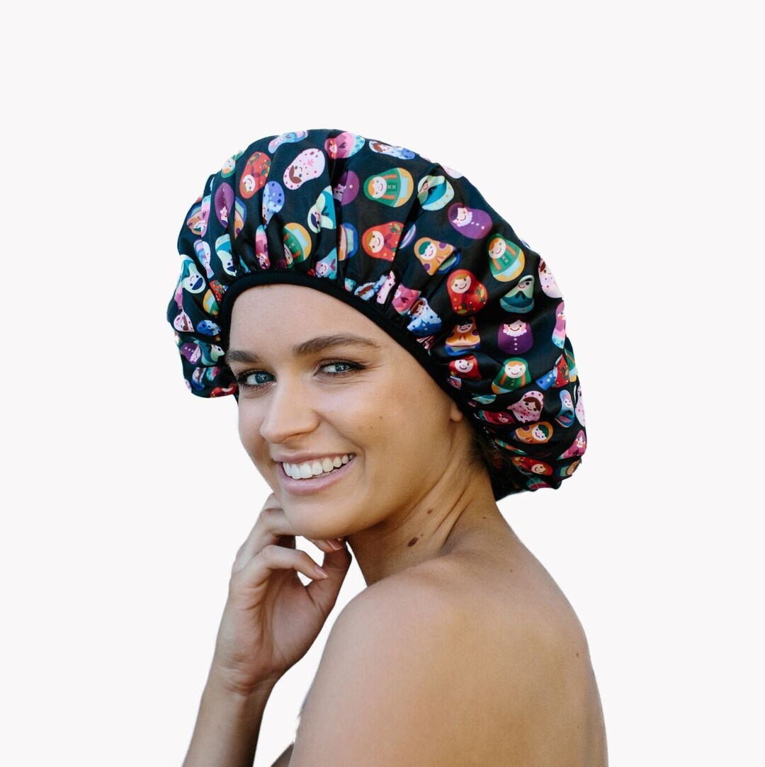 Shower Cap Small to Medium Protects the Hair Triple Layer Reusable