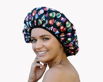 Shower Cap - Small to Medium - Protects The Hair - Triple Layer - Reusable - Shower Bath Cap For Kids - Babushka