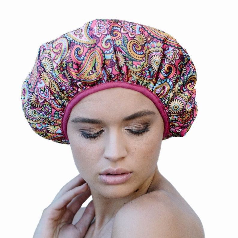 Designer Shower Cap Triple Layered Style And Comfort Etsy