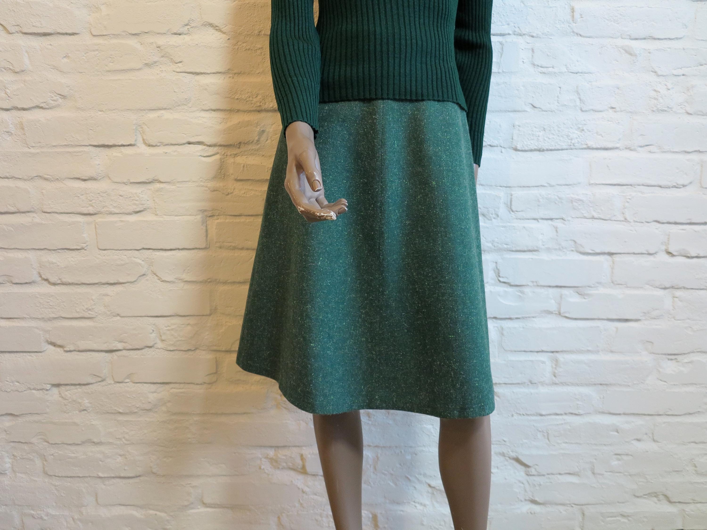 Jupe Crayon Vintage Geiger En Laine Noire Taille 34 (EU) - Neuve Avec étiquette, Années 80, Autriche