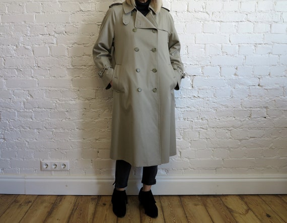 Womens Classic Trech Coat Vintage Beige Midi Trench Coat - Etsy