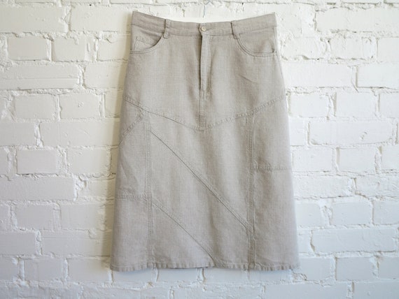 Natural Linen Skirt Midi Linen Skirt A Line Skirt… - image 6