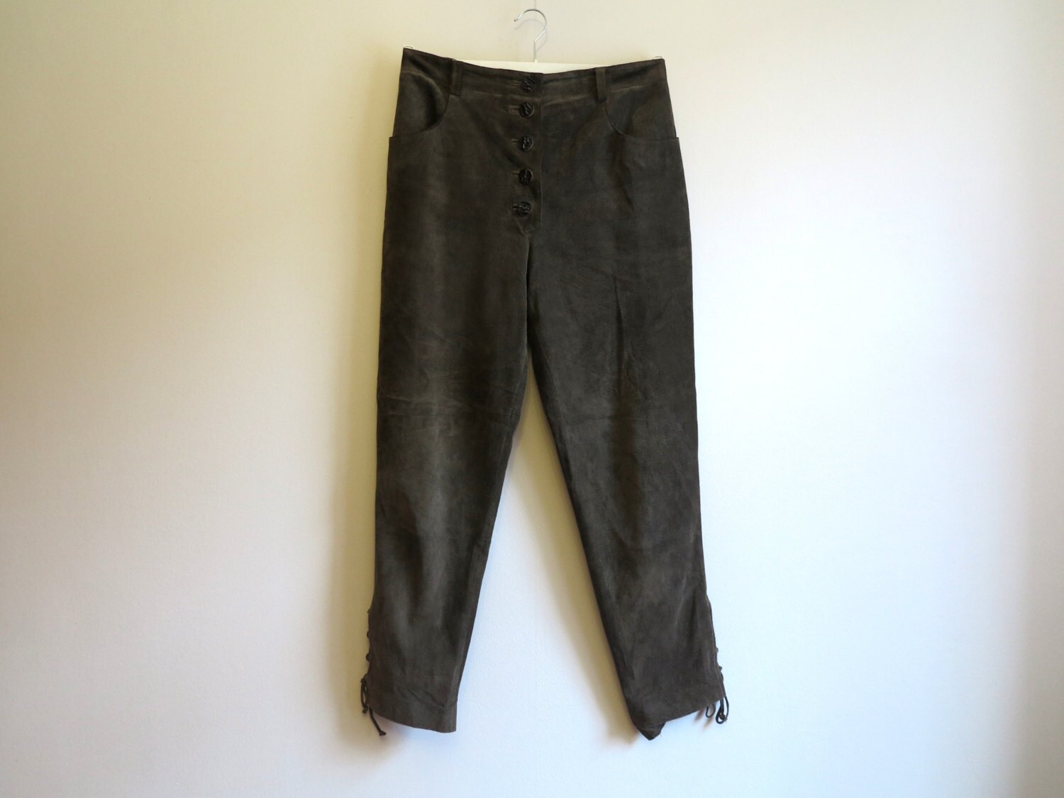 olive green leather pants