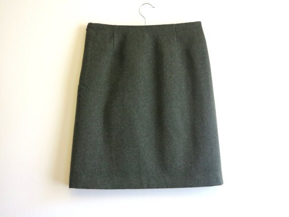 Vintage ESCADA Skirt Moss Green Skirt Green Penci… - image 2