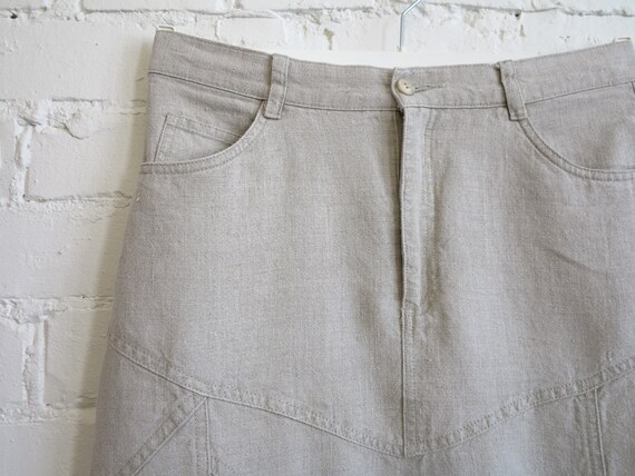 Natural Linen Skirt Midi Linen Skirt A Line Skirt… - image 7